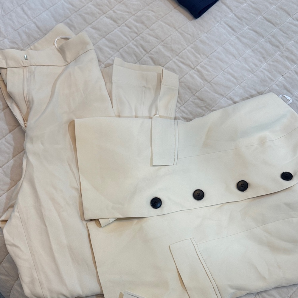 Commense Cream Button-Detail Pantsuit